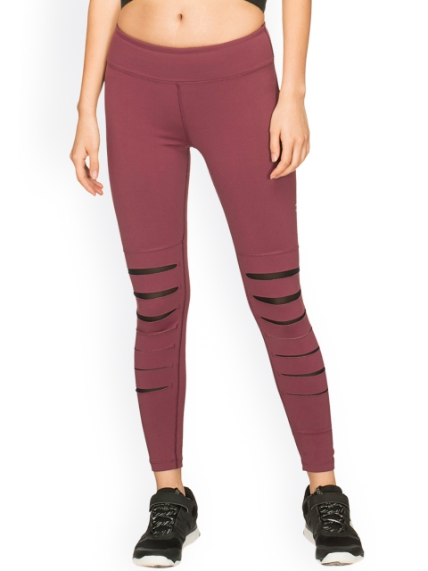 

Fitkin Women Burgundy Ripped Tights