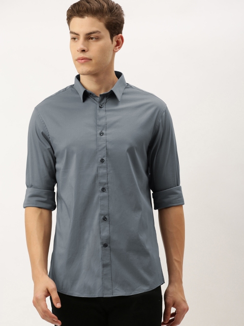 

Celio Men Grey Regular Fit Solid Casual Shirt