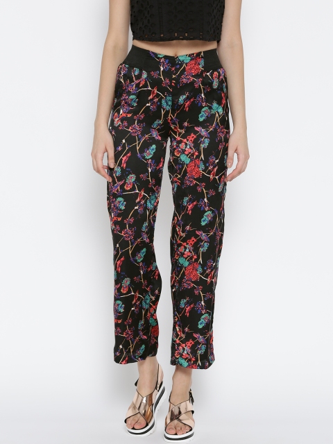 

ONLY Women Black Printed Trousers