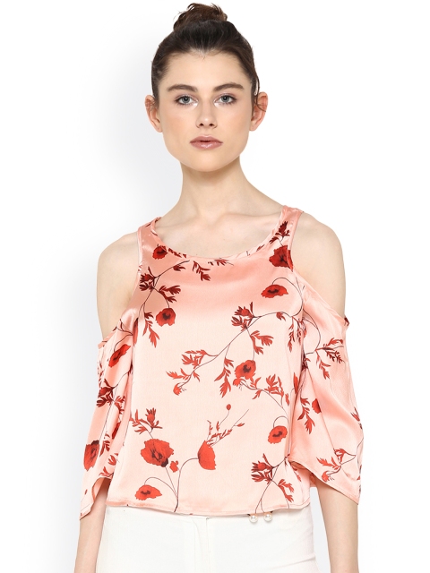 

Kazo Women Peach-Coloured Printed Top