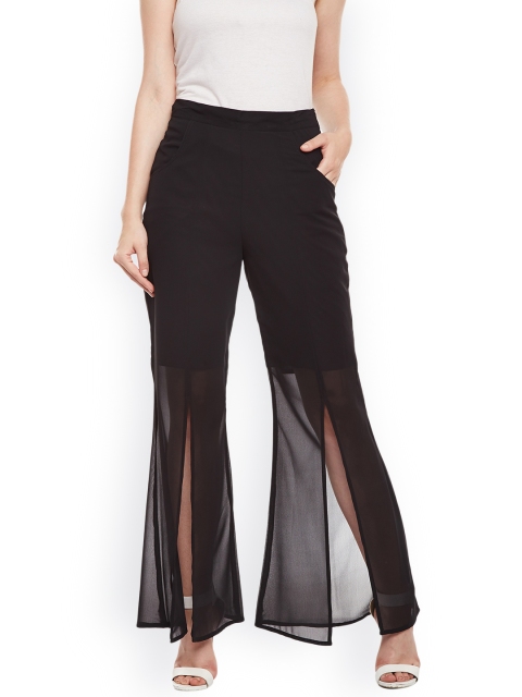 

Meee Women Black Relaxed Flared Solid Bootcut Trousers