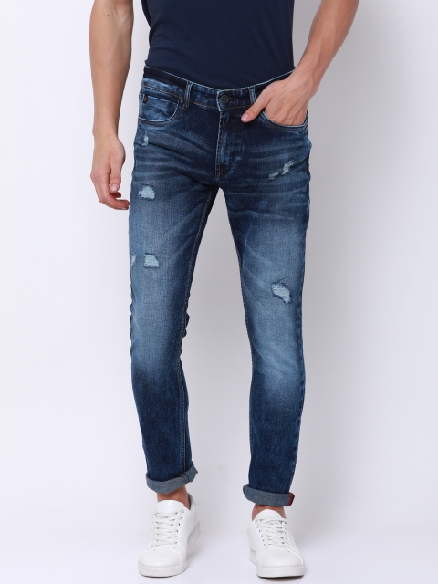 

LOCOMOTIVE Men Blue Mid-Rise Stretchable Jeans