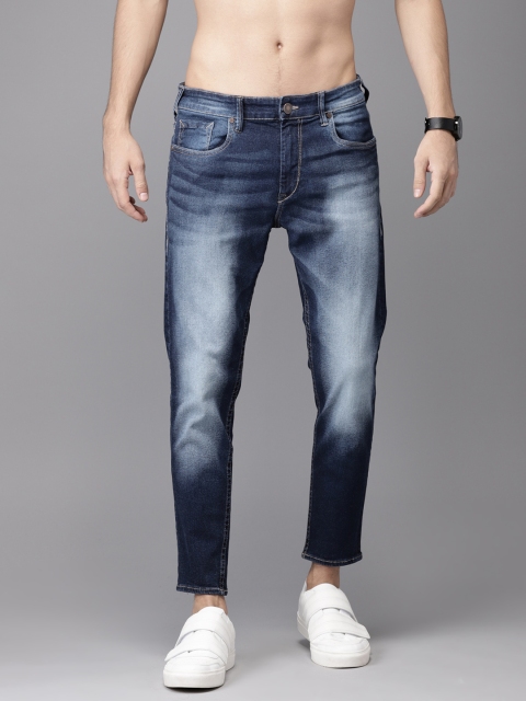 

Moda Rapido Men Blue Cropped Tapered Fit Mid-Rise Clean Look Stretchable Jeans