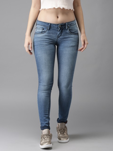 

Moda Rapido Women Blue Skinny Fit Mid-Rise Clean Look Stretchable Jeans