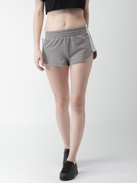 

FOREVER 21 Women Grey Solid Regular Fit Shorts