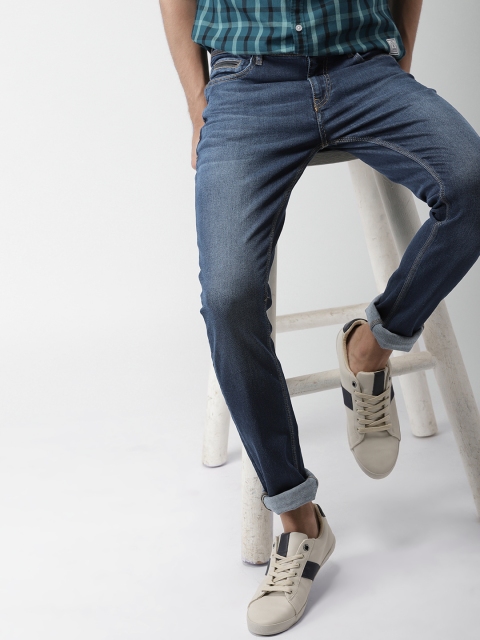 

Harvard Men Blue Skinny Fit Mid-Rise Clean Look Stretchable Jeans
