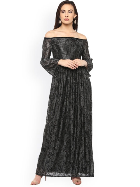 

Kazo Women Grey Printed Maxi Dress