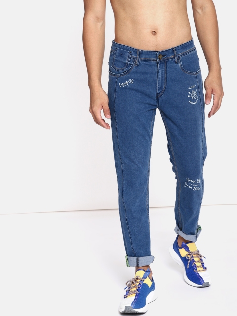 

Kook N Keech Men Blue Skinny Fit Printed Mid-Rise Clean Look Stretchable Jeans