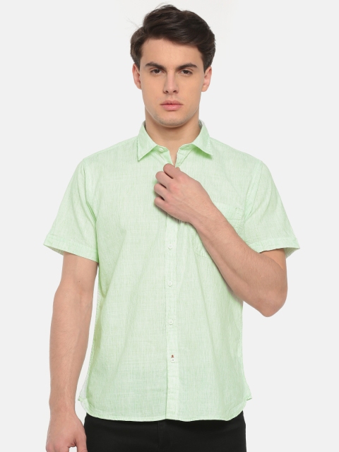 

Pepe Jeans Men Green Regular Fit Solid Casual Shirt