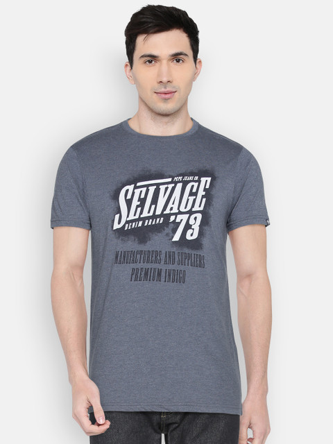 

Pepe Jeans Men Navy Blue Printed Round Neck T-shirt