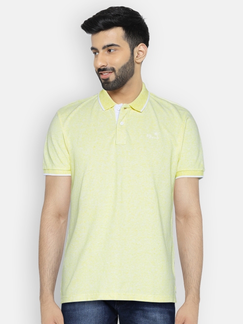

Pepe Jeans Men Yellow Solid Polo Collar T-shirt