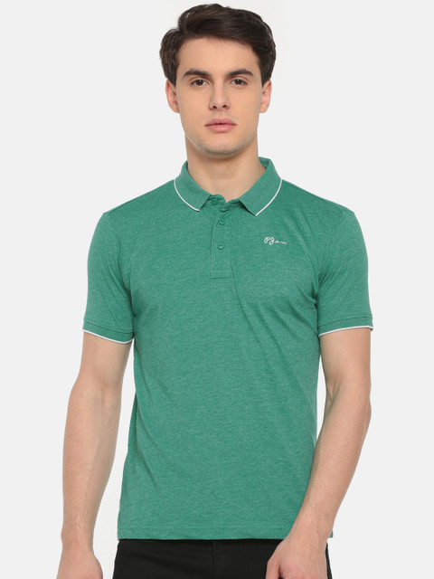

Pepe Jeans Men Green Solid Polo Collar T-shirt