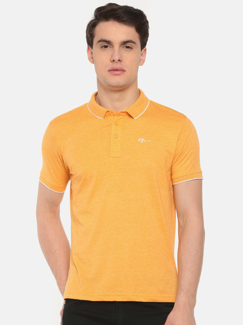 

Pepe Jeans Men Mustard Yellow Solid Polo Collar T-shirt