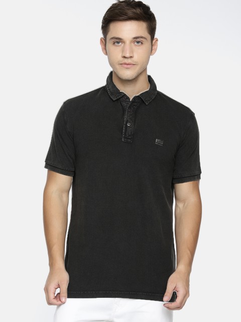 

Pepe Jeans Men Black Solid Polo Pure Cotton T-shirt