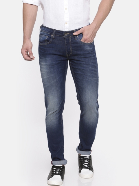 

Pepe Jeans Men Blue Regular Fit Low-Rise Clean Look Stretchable Jeans