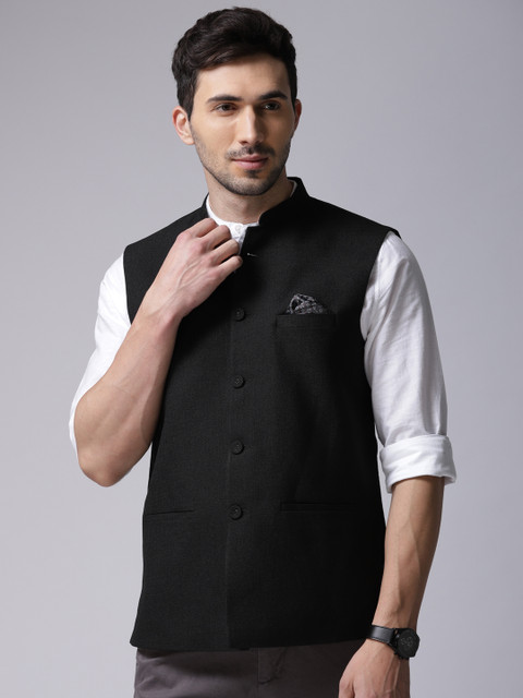 

True Blue Black Nehru Jacket