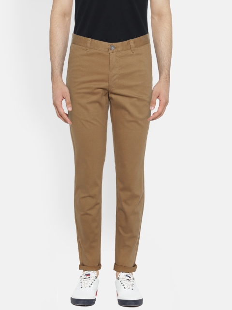 

SCULLERS Men Beige Ultra Slim Fit Printed Chinos