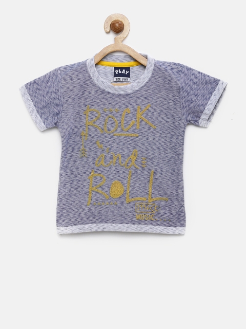 

Little Kangaroos Boys Blue Self Design Lounge T-shirt 8903208596417