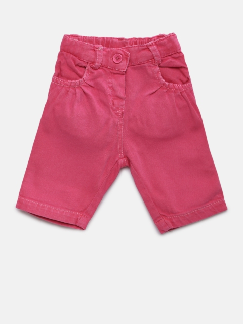 

Little Kangaroos Girls Pink Solid Regular Fit Capris