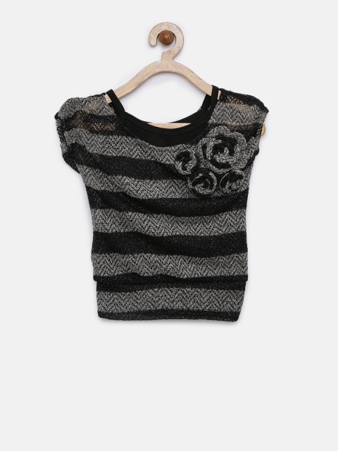 

Little Kangaroos Girls Black & Grey Top