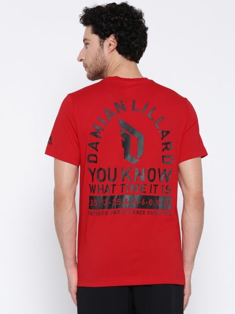 

ADIDAS Red Printed Dame Logo Basketball T-shirt