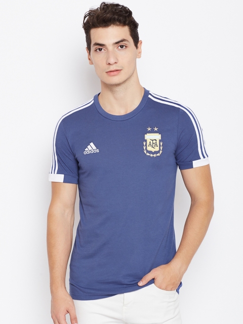 

Adidas Blue AFA Solid Round Neck T-shirt