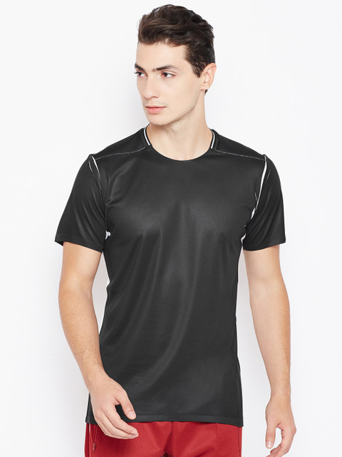 

ADIDAS Men Black & White TKO UV Colourblocked Running Polo T-shirt