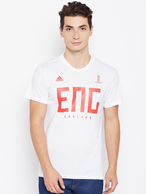 

ADIDAS White ENGLAND MNS Printed Round Neck T-shirt