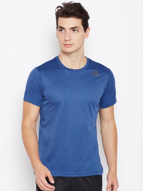

ADIDAS Men Blue FREELIFT Climalite Solid Round Neck T-shirt