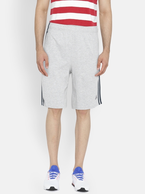 

ADIDAS Men Grey Melange Essential 3S FT Shorts