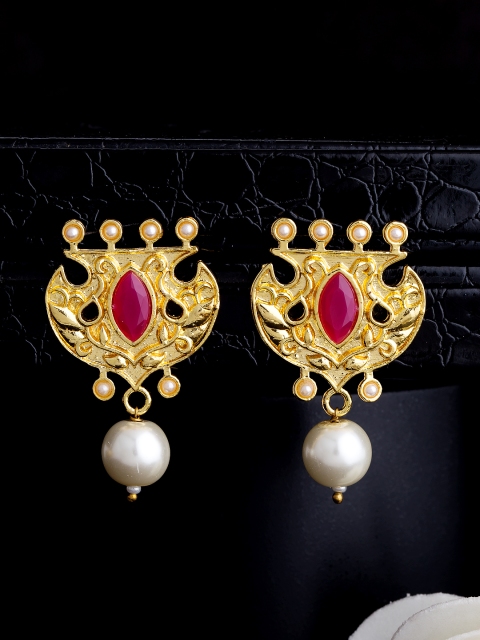 

Voylla Gold-Toned Classic Drop Earrings