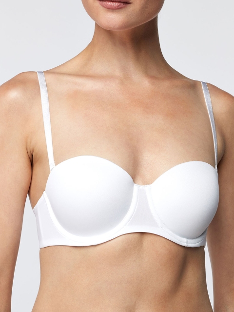 

next White Solid Non-Wired Lightly Padded Push-Up Bra