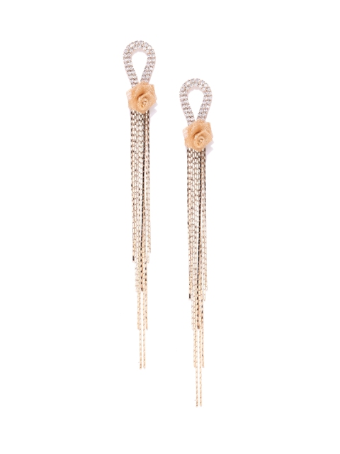 

Jewels Galaxy Gold-Plated Handcrafted Contemporary Drop Earrings