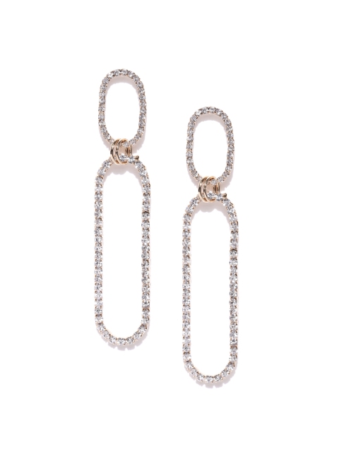 

Jewels Galaxy Luxuria Gold-Plated Geometric Drop Earrings