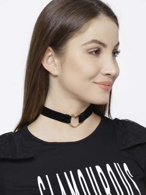 

Jewels Galaxy Black Brass Choker Necklace