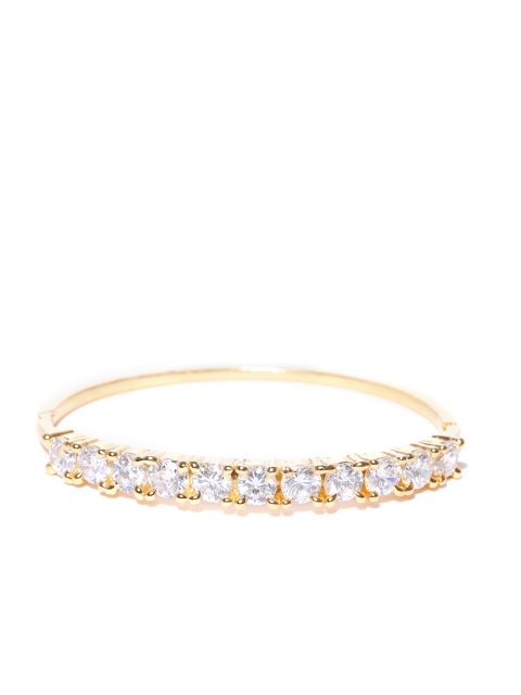 

Jewels Galaxy Gold-Plated Handcrafted Stone Studded Bangle-Style Bracelet