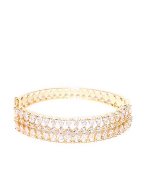 

Jewels Galaxy Gold-Plated Handcrafted Stone Studded Bangle-Style Bracelet