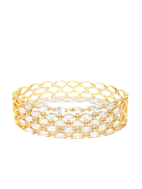 

Jewels Galaxy Gold-Plated Handcrafted Stone-Studded Bangle-Style Bracelet