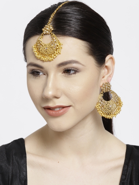 

Jewels Galaxy Gold-Toned Stone Studded Jewellery Set