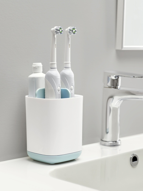 

Joseph Joseph White Plastic Toothbrush Caddy
