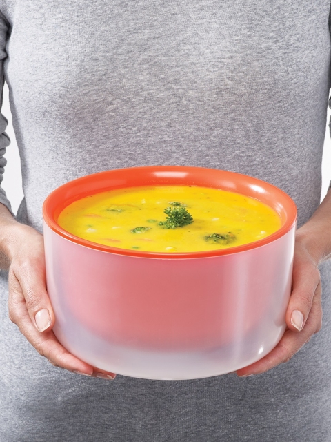 

Joseph Joseph M-Cuisine Cool Touch Microwave Large Bowl, 2.1 quart, Orange