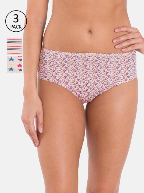 

Jockey Simple Comfort Women Pack of 3 Printed Hipster Briefs 1406, Multi