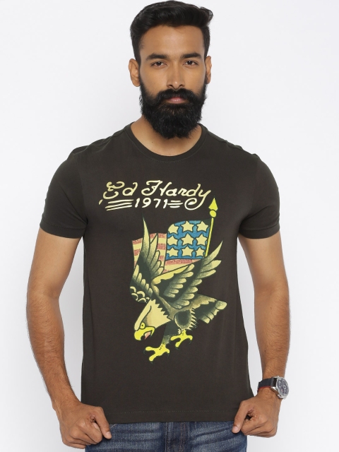 

Ed Hardy Men Black Printed T-shirt