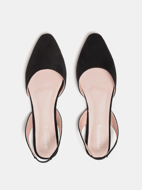 

DressBerry Women Black Solid Synthetic Ballerinas