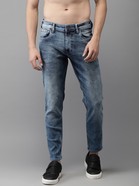

Moda Rapido Men Blue Slim Fit Mid-Rise Cropped Clean Look Stretchable Jeans