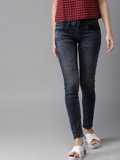 

Moda Rapido Women Blue Skinny Fit Mid-Rise Cropped Clean Look Stretchable Jeans