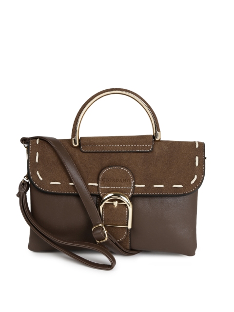 

GIORDANO Brown Solid Satchel