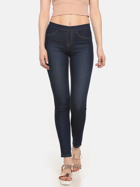 

Cherokee Dark Blue Slim Fit Mid-Rise Jeggings