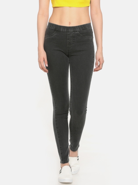 

Cherokee Women Charcoal Regular Fit Mid-Rise Jeggings