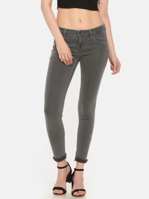 

Newport Women Grey Skinny Fit Mid-Rise Clean Look Stretchable Jeans